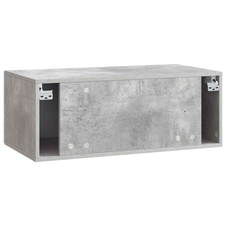 Væghængt TV-skab 98 x 31 cm Betongrå Konstrueret træ