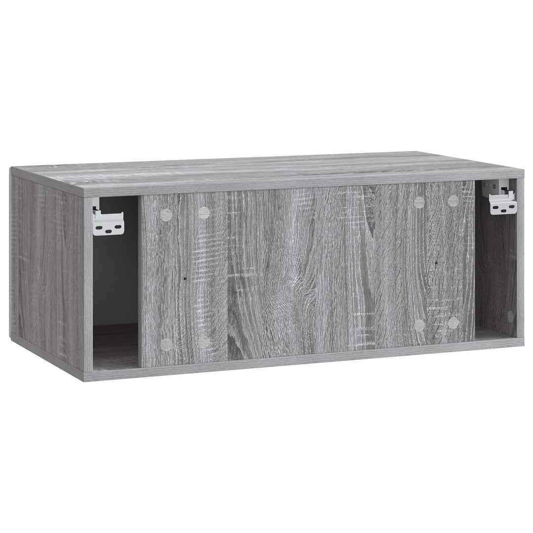 Væghængt TV-skab 98 x 31 cm Grå Sonoma Konstrueret træ