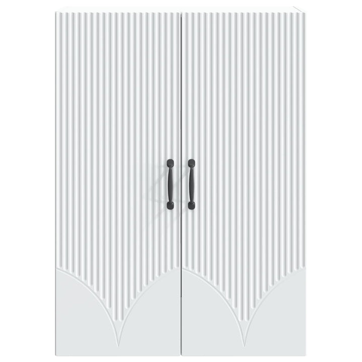 Vægmonteret skab Hvid 66 x 34,5 x 90 cm Konstrueret træ