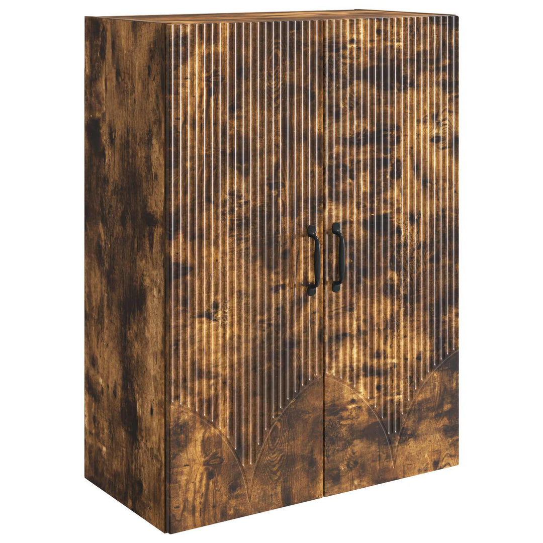 Vægmonteret skab 66 x 34,5 x 90 cm Konstrueret træ Røget eg