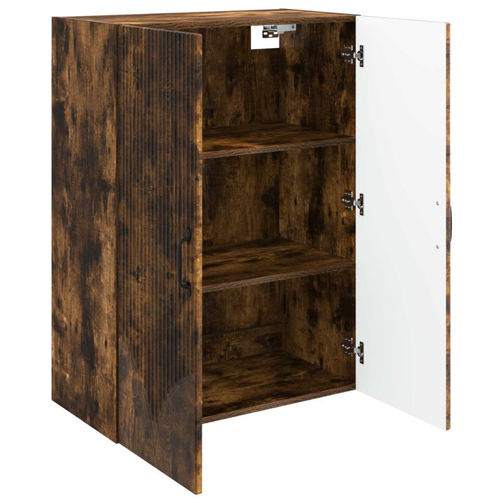 Vægmonteret skab 66 x 34,5 x 90 cm Konstrueret træ Røget eg