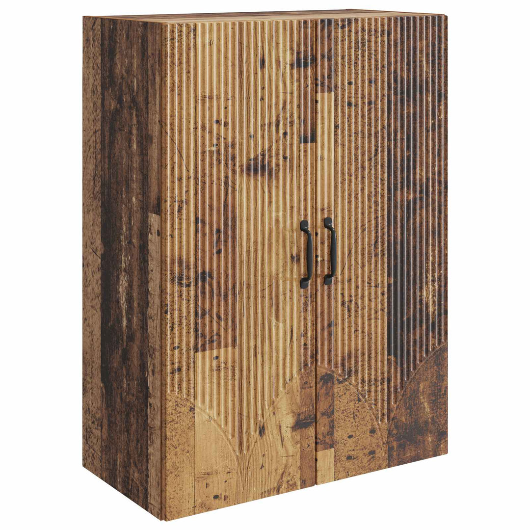 Vægmonteret skab Gammelt træ 66 x 34,5 x 90 cm Konstrueret træ