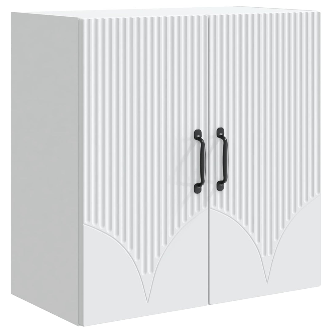 Vægmonteret skab Hvid 59 x 31 x 60 cm Konstrueret træ