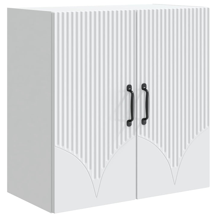 Vægmonteret skab Hvid 59 x 31 x 60 cm Konstrueret træ