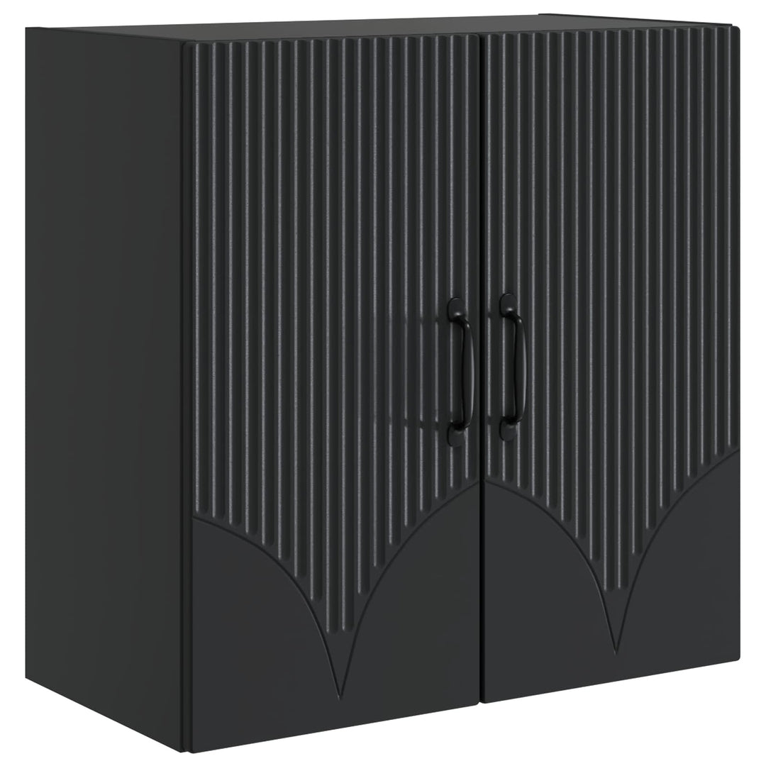 Vægmonteret skab Sort 59 x 31 x 60 cm Konstrueret træ