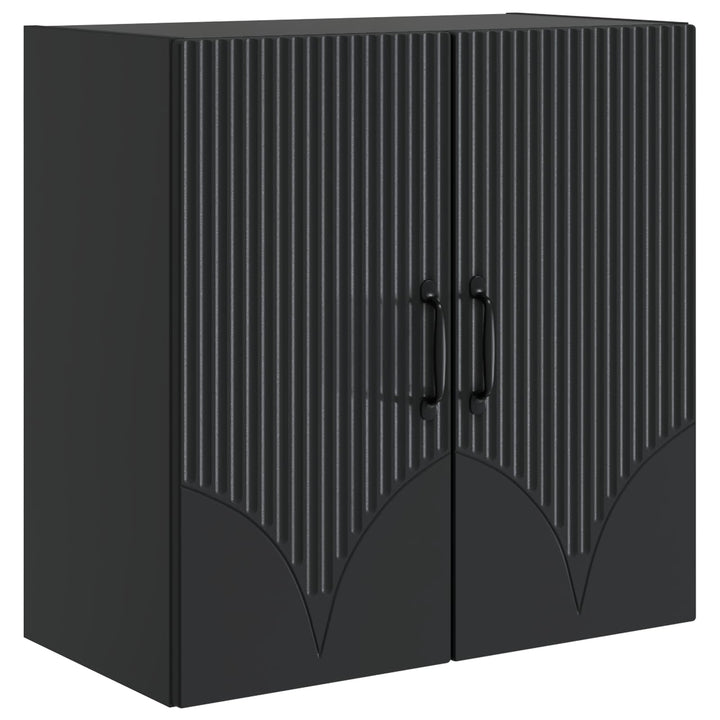 Vægmonteret skab Sort 59 x 31 x 60 cm Konstrueret træ