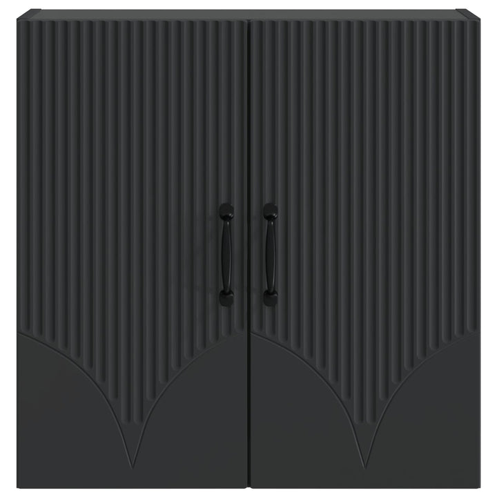 Vægmonteret skab Sort 59 x 31 x 60 cm Konstrueret træ