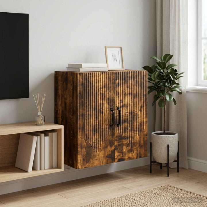 Vægmonteret skab 59 x 31 x 60 cm Konstrueret træ Røget eg