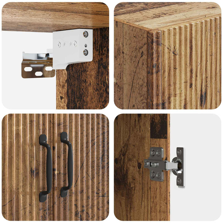 Vægmonteret skab Gammelt træ 59 x 31 x 60 cm Konstrueret træ