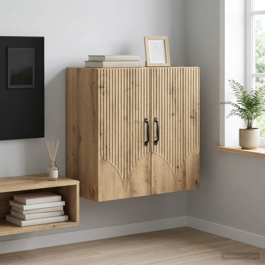 Vægmonteret skab 59 x 31 x 60 cm Konstrueret træ Artisan-eg