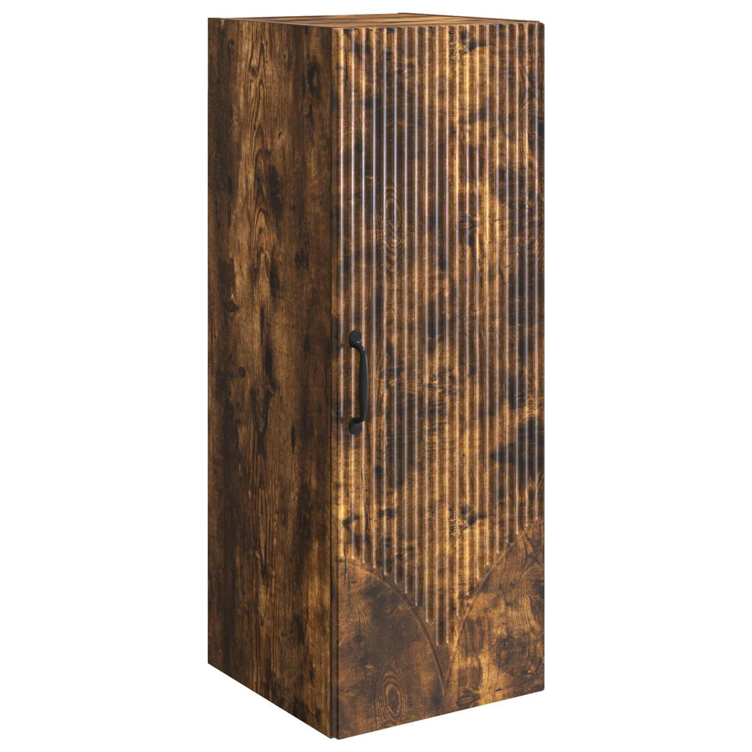 Vægmonteret skab 33 x 34,5 x 90 cm Konstrueret træ Røget eg