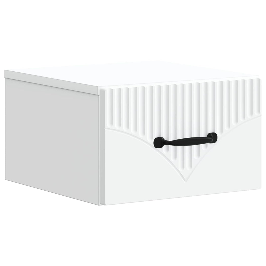 Væghængt Natbord 2 pcs Hvid 34,5 x 33 x 20 cm Konstrueret træ