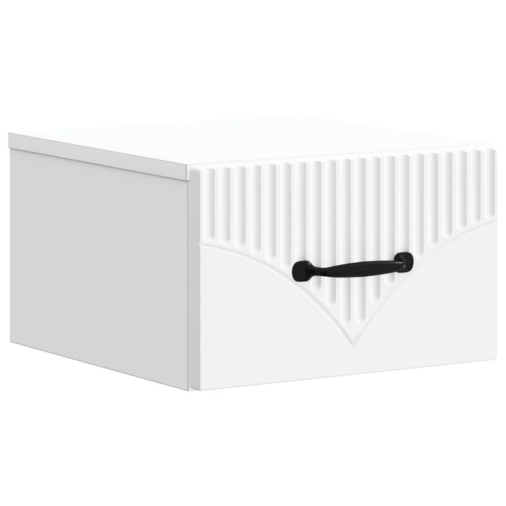 Væghængt Natbord 2 pcs Hvid 34,5 x 33 x 20 cm Konstrueret træ