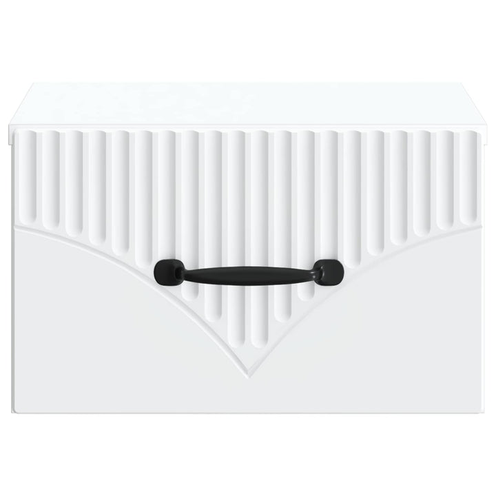 Væghængt Natbord 2 pcs Hvid 34,5 x 33 x 20 cm Konstrueret træ