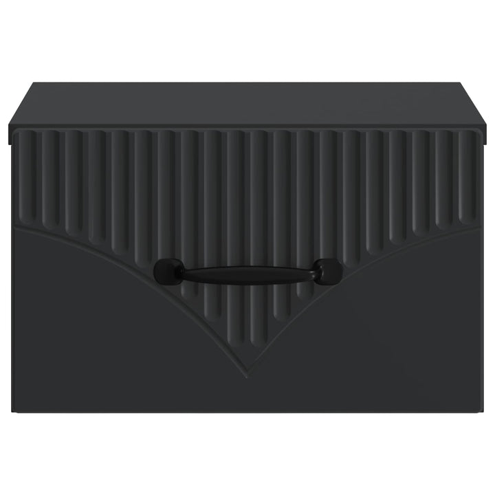 Væghængt Natbord 2 pcs Sort 34,5 x 33 x 20 cm Konstrueret træ