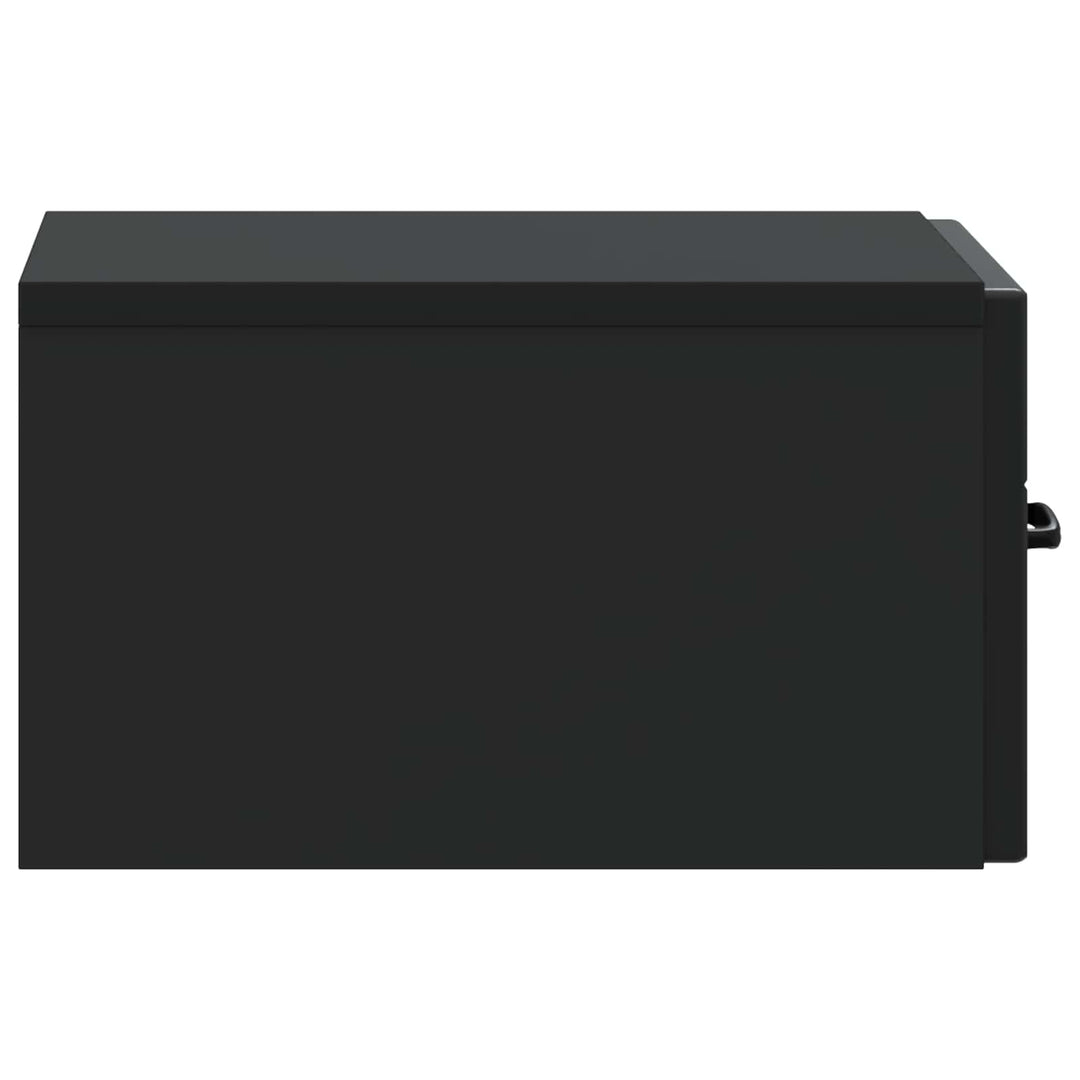 Væghængt Natbord 2 pcs Sort 34,5 x 33 x 20 cm Konstrueret træ