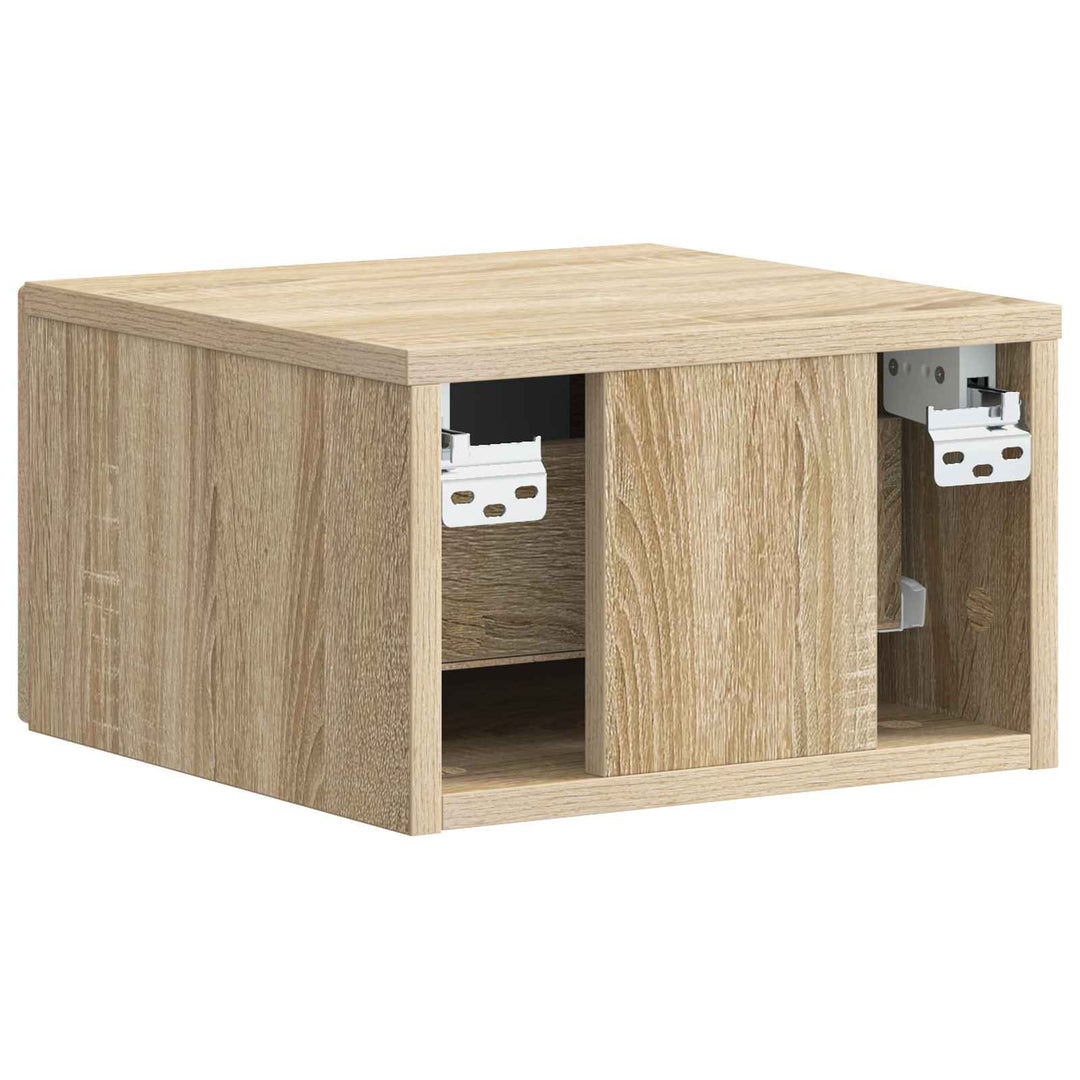 Væghængt Natbord Sonoma-eg 34,5 x 33 x 20 cm Konstrueret træ