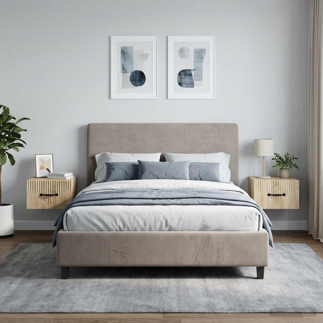 Væghængt Natbord med skuffe 2 pcs Sonoma-eg 34,5 x 33 x 20 cm