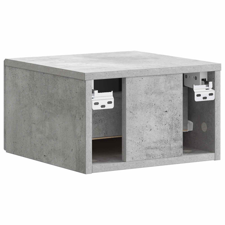 Væghængt Natbord med skuffe 2 pcs Betongrå 34,5 x 33 x 20 cm