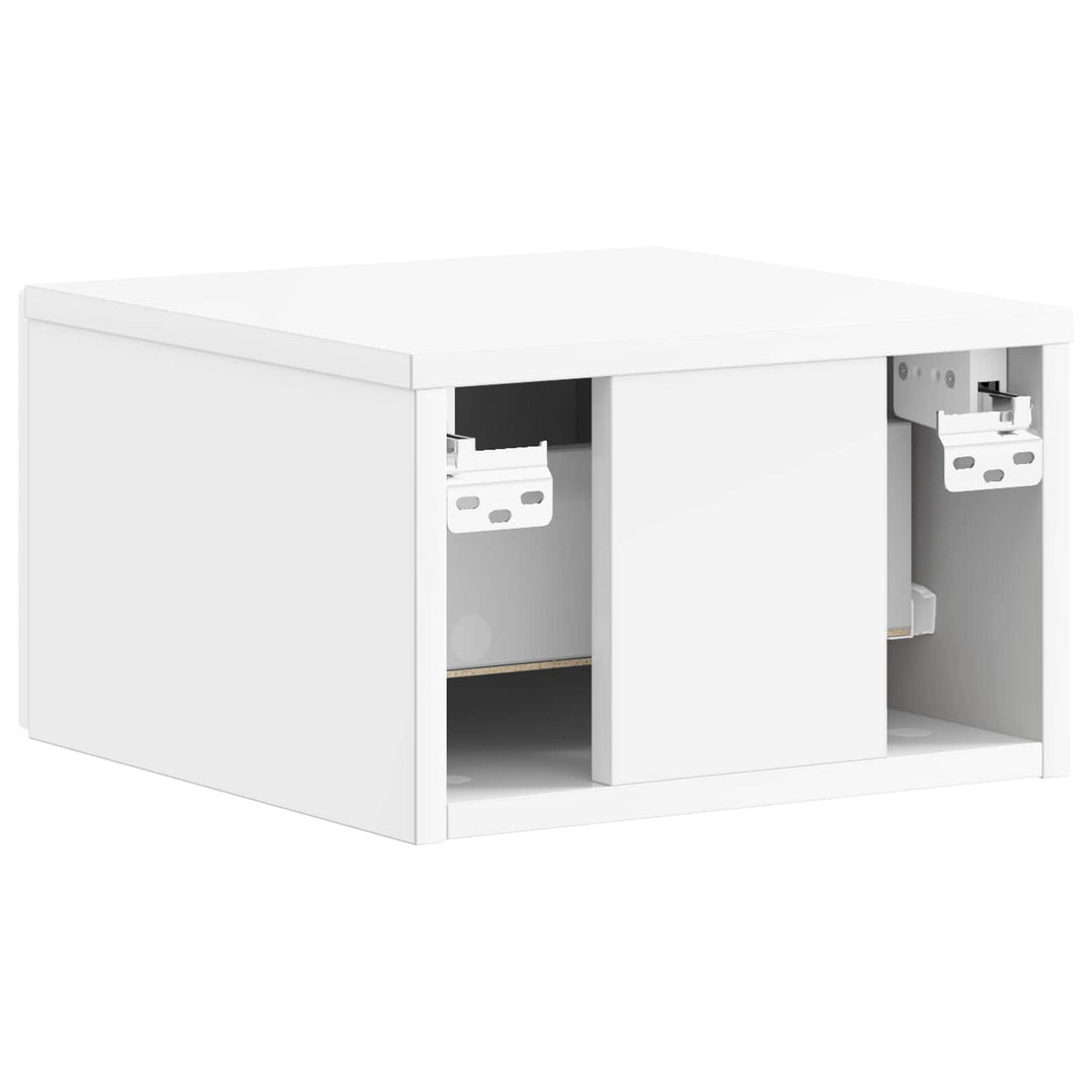 Væghængt Natbord 2 pcs Hvid højglans 34,5 x 33 x 20 cm