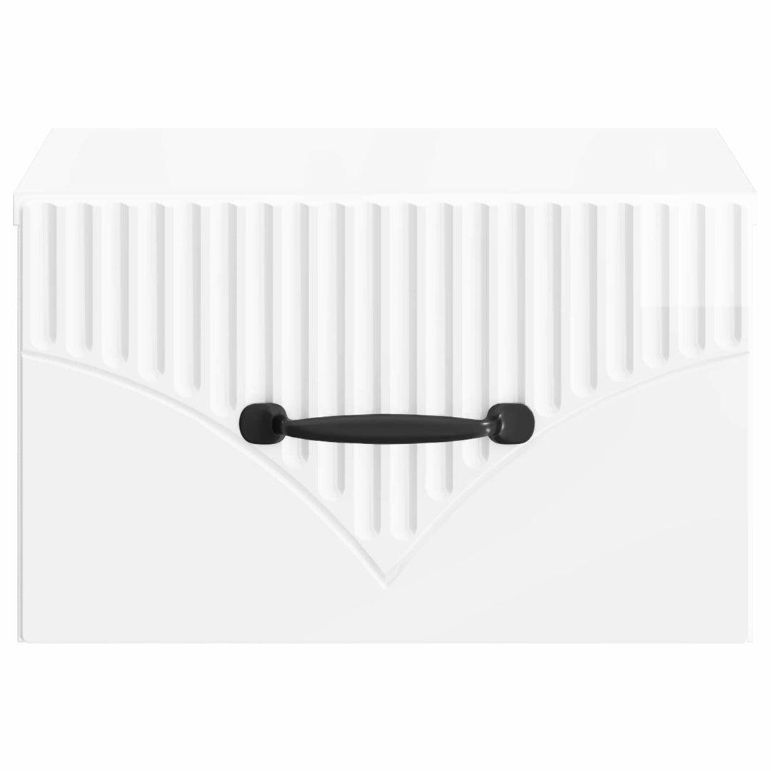 Væghængt Natbord 2 pcs Hvid højglans 34,5 x 33 x 20 cm