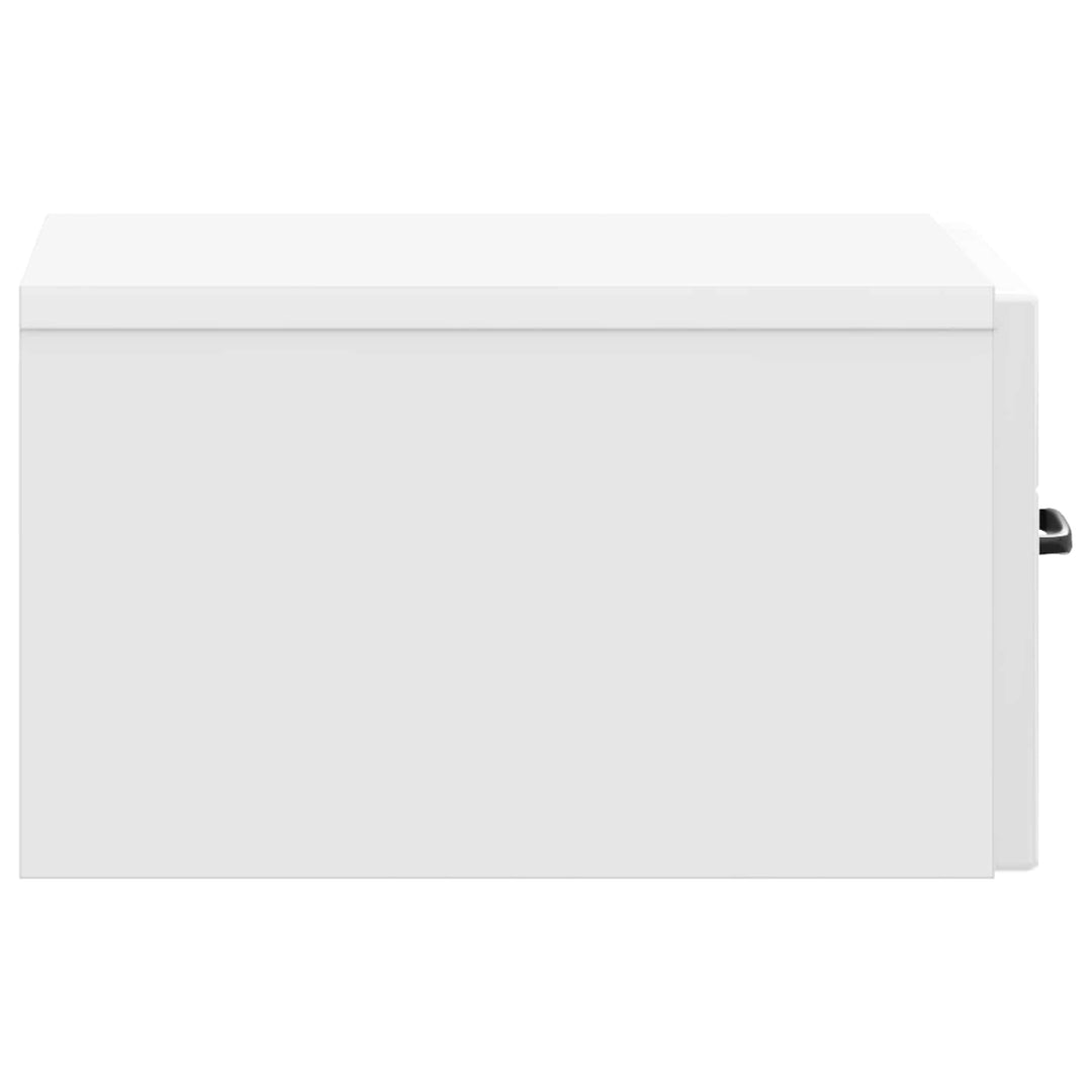 Væghængt Natbord 2 pcs Hvid højglans 34,5 x 33 x 20 cm