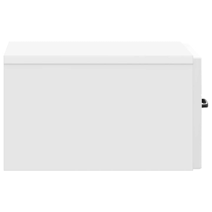 Væghængt Natbord 2 pcs Hvid højglans 34,5 x 33 x 20 cm