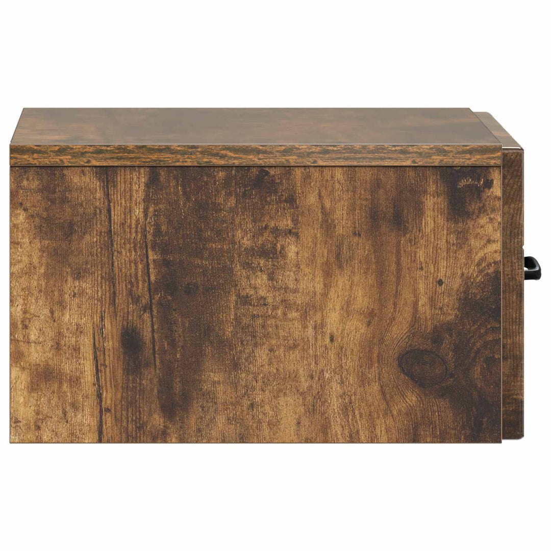 Væghængt Natbord Røget eg 34,5 x 33 x 20 cm Konstrueret træ