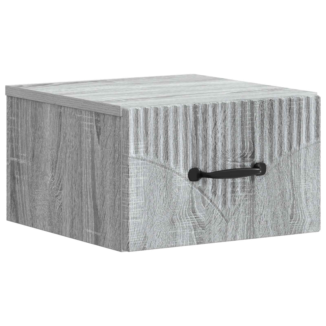 Væghængt Natbord 2 pcs Grå sonoma-eg 34,5 x 33 x 20 cm