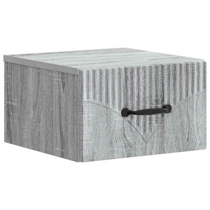 Væghængt Natbord 2 pcs Grå sonoma-eg 34,5 x 33 x 20 cm
