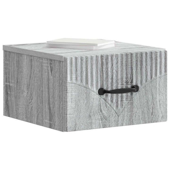 Væghængt Natbord 2 pcs Grå sonoma-eg 34,5 x 33 x 20 cm