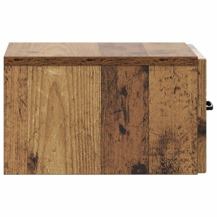 Væghængt Natbord Gammelt træ 34,5 x 33 x 20 cm Konstrueret træ
