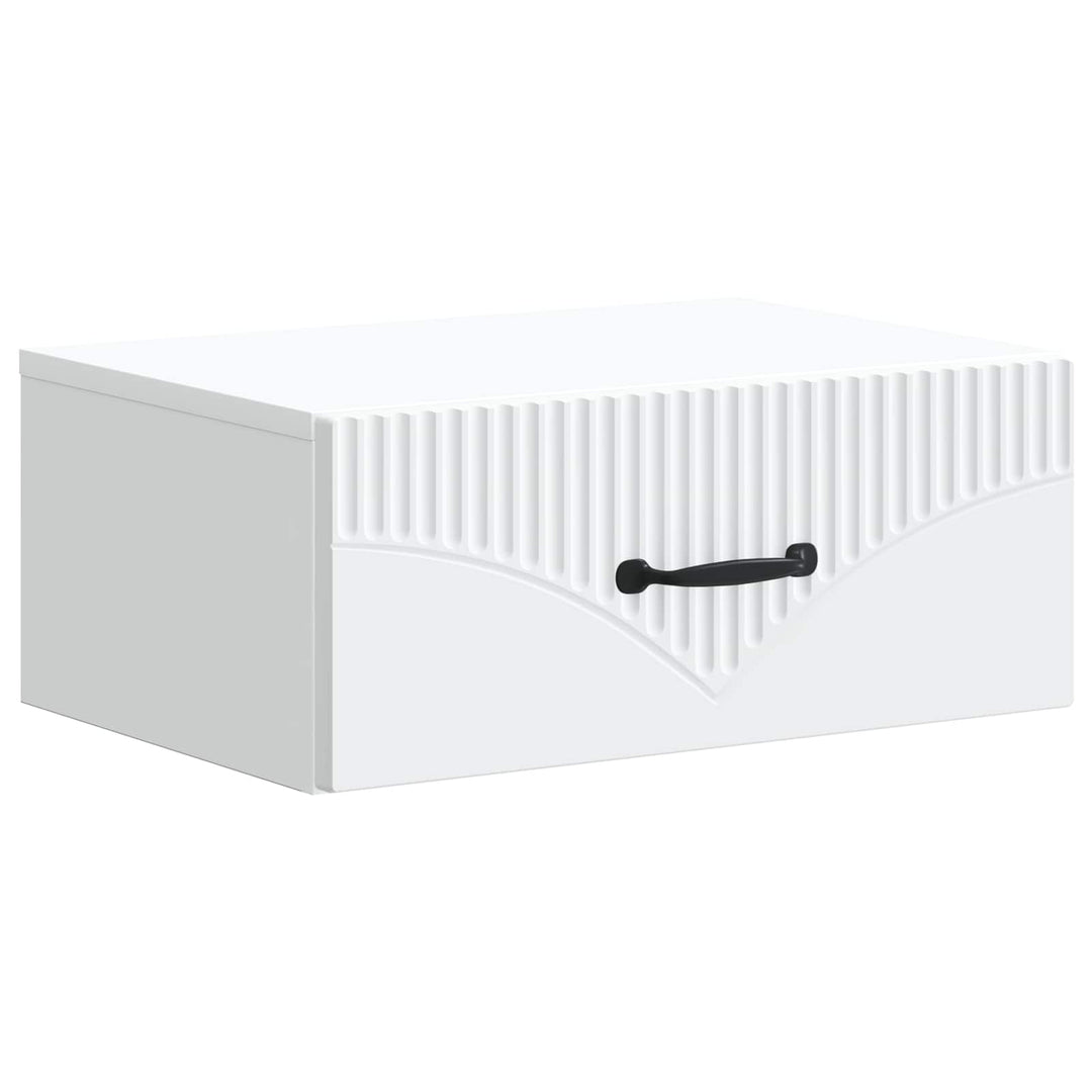 Væghængt Natbord 2 pcs Hvid 49 x 34,5 x 20 cm Konstrueret træ