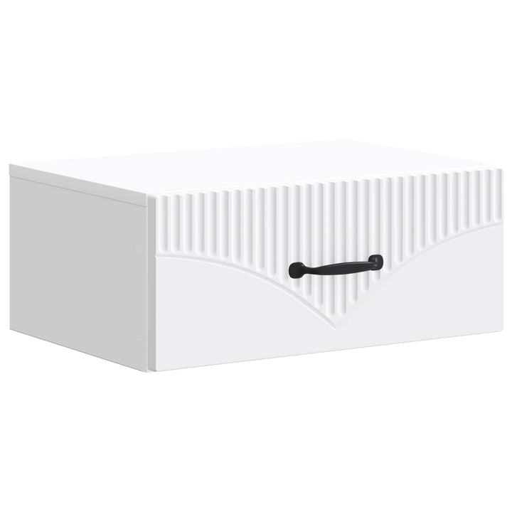 Væghængt Natbord 2 pcs Hvid 49 x 34,5 x 20 cm Konstrueret træ
