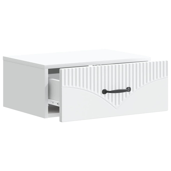 Væghængt Natbord 2 pcs Hvid 49 x 34,5 x 20 cm Konstrueret træ