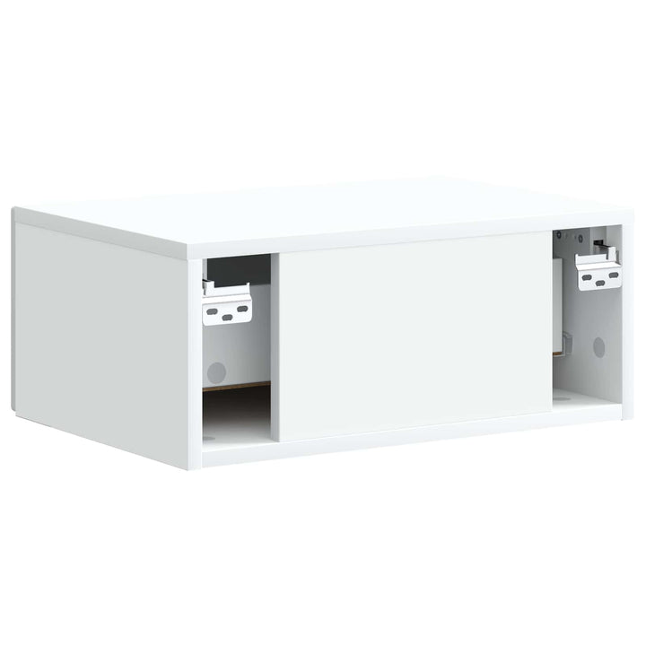 Væghængt Natbord 2 pcs Hvid 49 x 34,5 x 20 cm Konstrueret træ