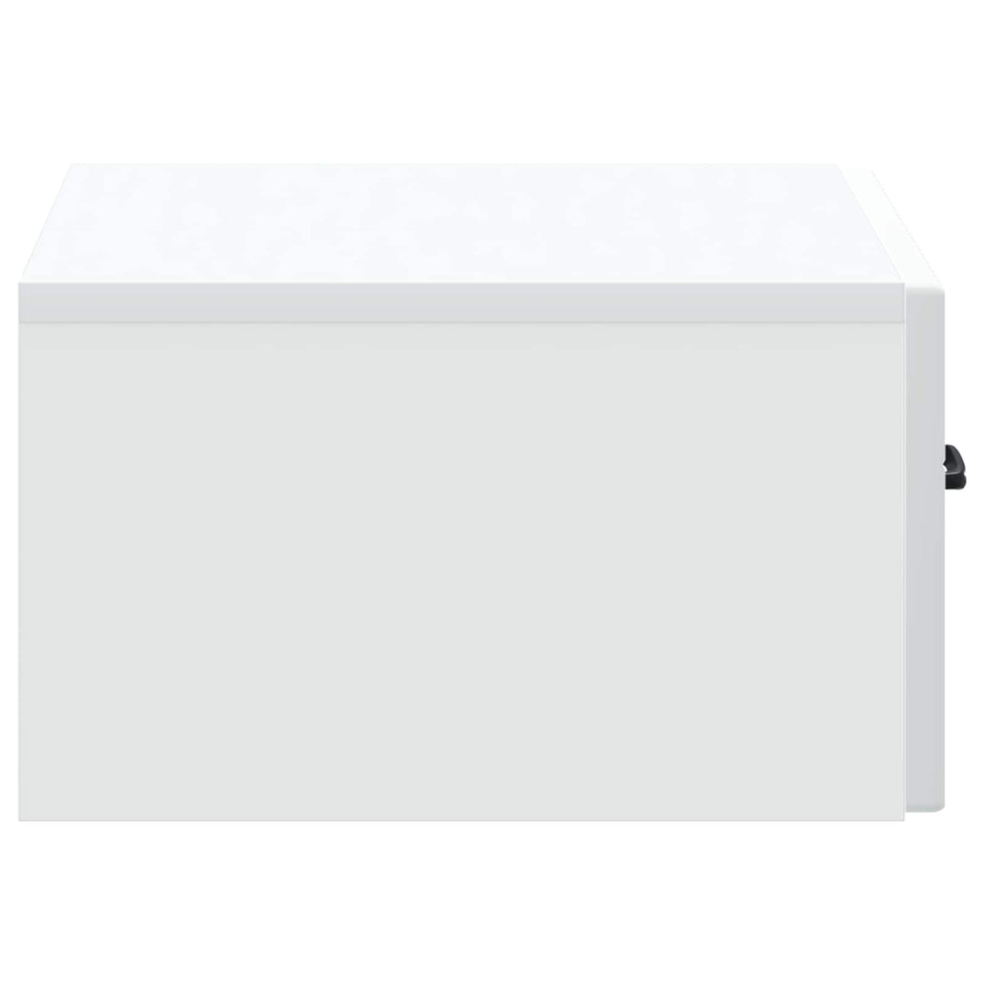 Væghængt Natbord 2 pcs Hvid 49 x 34,5 x 20 cm Konstrueret træ