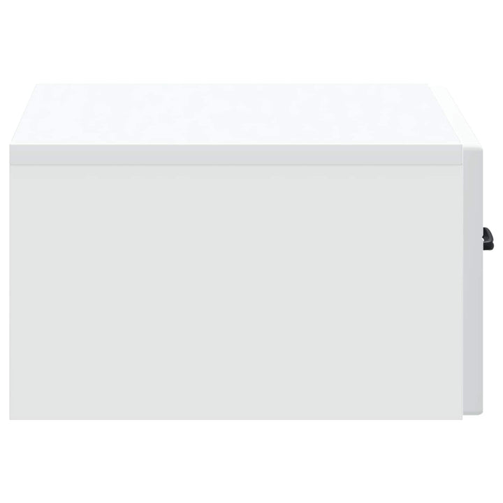 Væghængt Natbord 2 pcs Hvid 49 x 34,5 x 20 cm Konstrueret træ