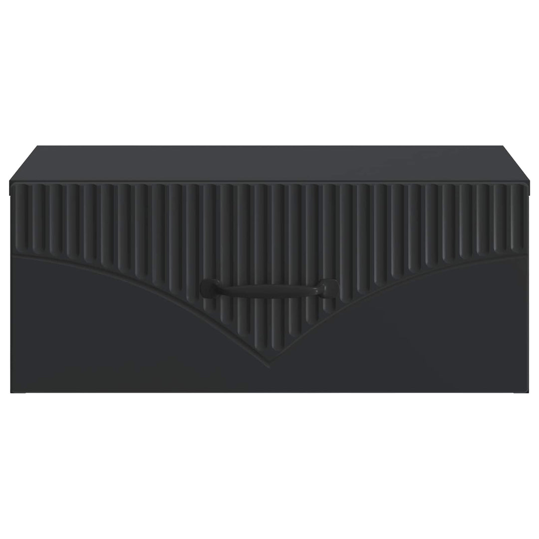 Væghængt Natbord 2 pcs Sort 49 x 34,5 x 20 cm Konstrueret træ