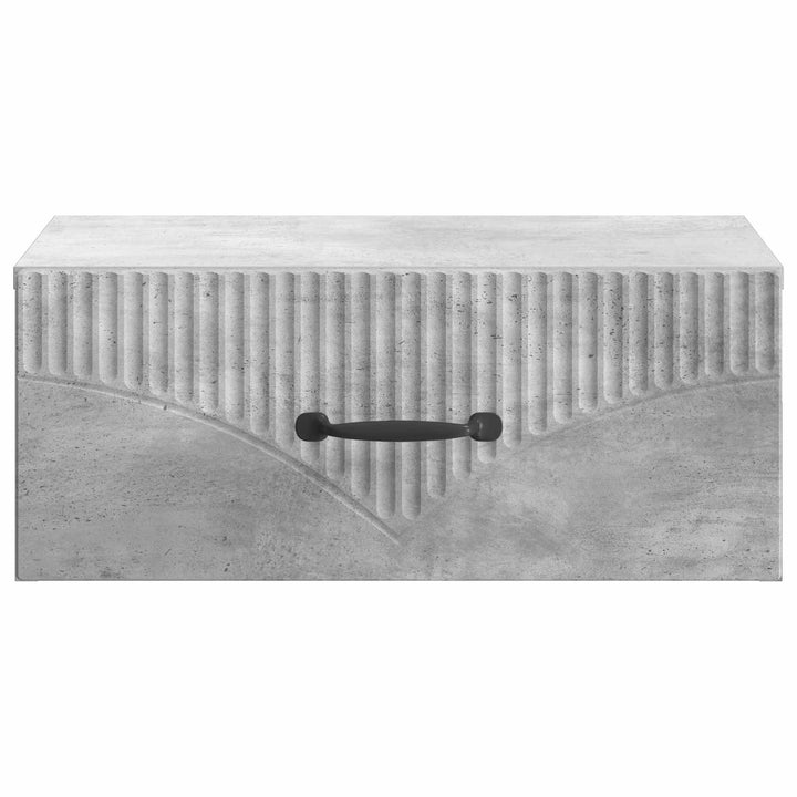 Væghængt Natbord med skuffe 2 pcs Betongrå 49 x 34,5 x 20 cm
