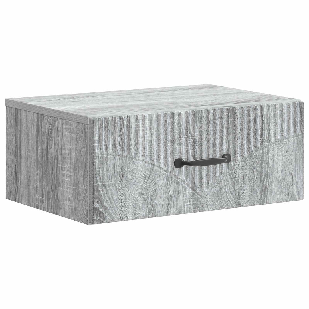 Væghængt Natbord 2 pcs Grå sonoma-eg 49 x 34,5 x 20 cm