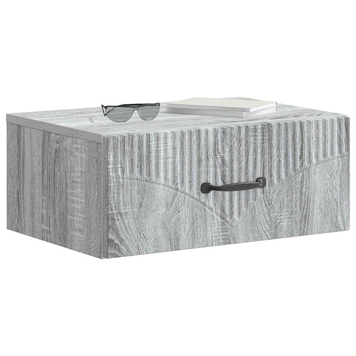 Væghængt Natbord 2 pcs Grå sonoma-eg 49 x 34,5 x 20 cm