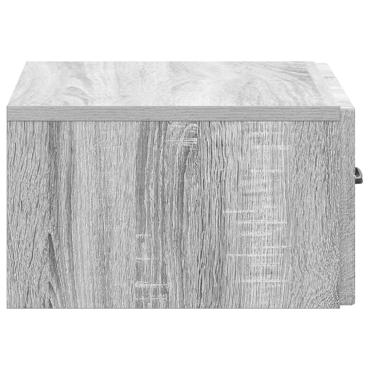 Væghængt Natbord 2 pcs Grå sonoma-eg 49 x 34,5 x 20 cm