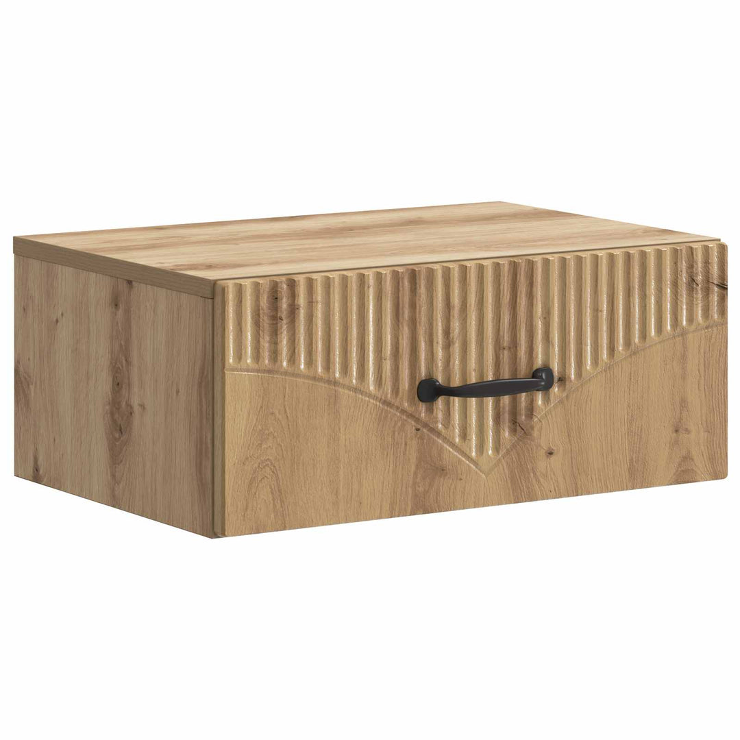 Væghængt Natbord med skuffe 2 pcs Artisan-eg 49 x 34,5 x 20 cm