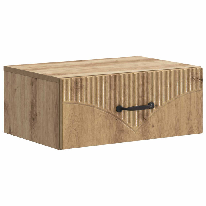 Væghængt Natbord med skuffe 2 pcs Artisan-eg 49 x 34,5 x 20 cm