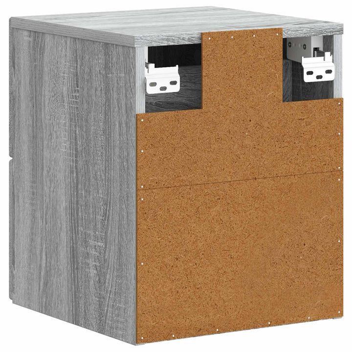 Væghængt Natbord 2 pcs Grå sonoma-eg 34,5 x 33 x 40 cm
