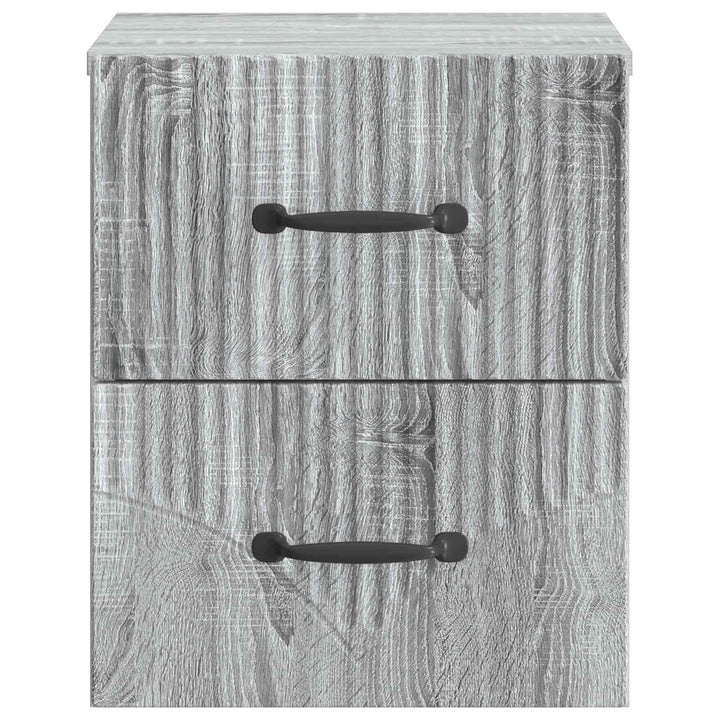 Væghængt Natbord 2 pcs Grå sonoma-eg 34,5 x 33 x 40 cm