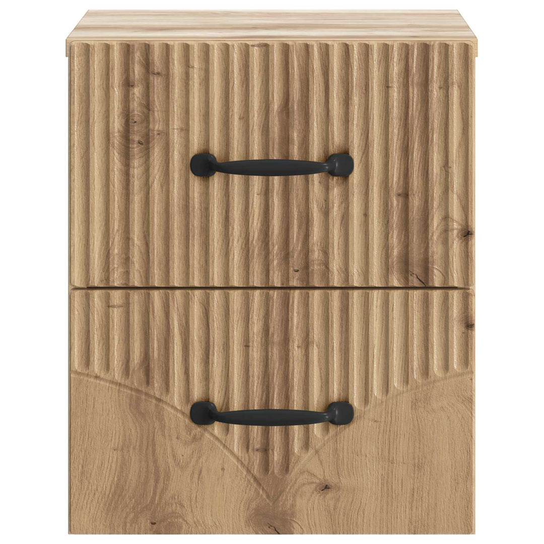 Væghængt Natbord Artisan-eg 34,5 x 33 x 40 cm Konstrueret træ