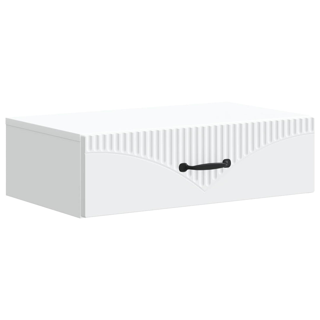 Væghængt Sideskab Hvid 59 x 34,5 x 17 cm Konstrueret træ