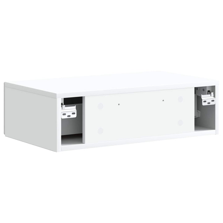 Væghængt Sideskab Hvid 59 x 34,5 x 17 cm Konstrueret træ